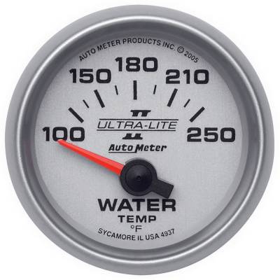 AutoMeter - GAUGE, WATER TEMP, 2 1/16", 100-250?F, ELECTRIC, ULTRA-LITE II - 4937 - Image 1