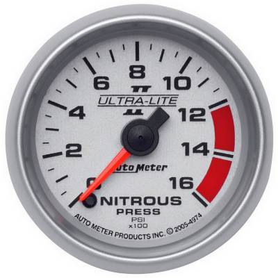 AutoMeter - GAUGE, NITROUS PRESSURE, 2 1/16", 1600PSI, DIGITAL STEPPER MOTOR, ULTRA-LITE II - 4974 - Image 1