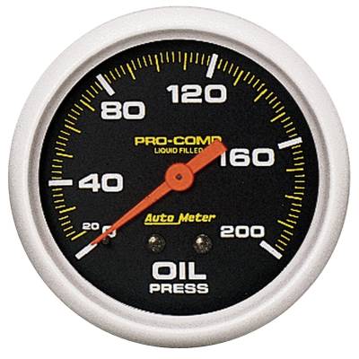 AutoMeter - GAUGE, OIL PRESS, 2 5/8", 200PSI, LIQUID FILLED MECH, PRO-COMP - 5422 - Image 1
