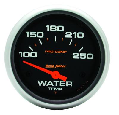 AutoMeter - GAUGE, WATER TEMP, 2 5/8", 100-250?F, ELECTRIC, PRO-COMP - 5437 - Image 1