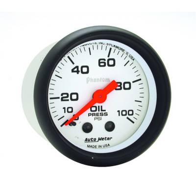 AutoMeter - GAUGE, OIL PRESSURE, 2 1/16", 100PSI, MECHANICAL, PHANTOM - 5721 - Image 1