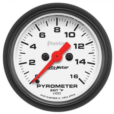 AutoMeter - GAUGE, PYROMETER (EGT), 2 1/16", 1600?F, DIGITAL STEPPER MOTOR, PHANTOM - 5744 - Image 1