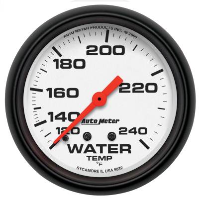 AutoMeter - GAUGE, WATER TEMP, 2 5/8", 120-240?F, MECHANICAL, PHANTOM - 5832 - Image 1