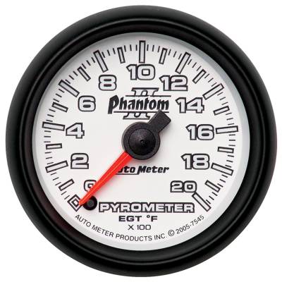 AutoMeter - GAUGE, PYROMETER (EGT), 2 1/16", 2000?F, DIGITAL STEPPER MOTOR, PHANTOM II - 7545 - Image 1