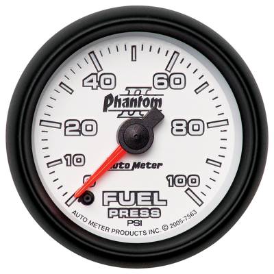 AutoMeter - GAUGE, FUEL PRESSURE, 2 1/16", 100PSI, DIGITAL STEPPER MOTOR, PHANTOM II - 7563 - Image 1