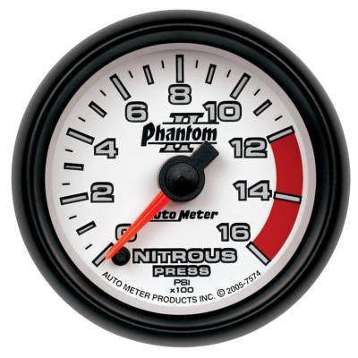 AutoMeter - GAUGE, NITROUS PRESSURE, 2 1/16", 1600PSI, DIGITAL STEPPER MOTOR, PHANTOM II - 7574 - Image 1