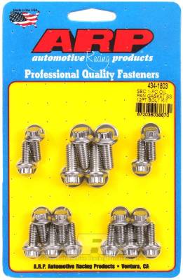 ARP Small Block Chevy 1-Pc SS 12Pt Oil Pan Gasket Bolt Kit - 434-1803