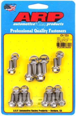 ARP Small Block Chevy 1-Pc SS Hex Oil Pan Gasket Bolt Kit - 434-1804