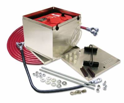 Battery Box alum NHRA w/2ga Cables - 48201