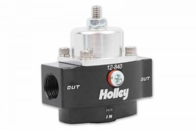 Carburetion - Fuel Pressure Regulator - Holley - BILLET FP REG, ADJ 4.5-9 PSI 3/8 NPT - 12-840