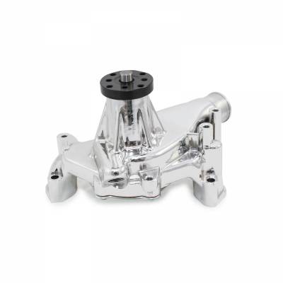 Water Pump and Related Components - Engine Water Pump - Top Street Performance - Mechanical Water Pump - Aluminum, Chrome - Chevrolet Small Block Long Neck - HC8012C