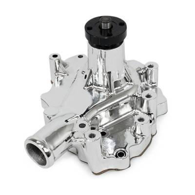 Water Pump and Related Components - Engine Water Pump - Top Street Performance - Mechanical Water Pump - Aluminum, Chrome - SBF (289, 302, 351W) D/S Inlet - HC8050C