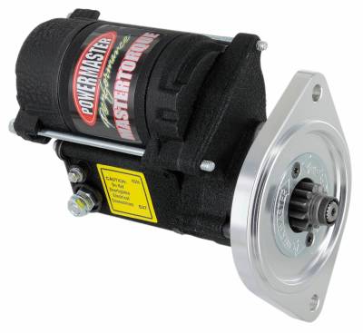 Starter and Related Components - Starter Motor - Powermaster - Powermaster Starter Master Infi-Clock Ford Small Block 2 Ear Mtg All M/T w/164T Flyw 3/8"  Depth 14:1 Black Wrinkle - 9604