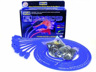 Ignition Wire and Related Components - Spark Plug Wire Set - Taylor Cable - Pro TCW univ 8 cyl 90 blue - 70650