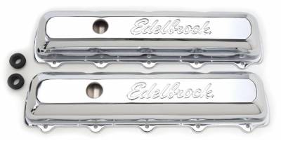 Cylinder Block Components - Engine Valve Cover Set - Edelbrock - Signature Series Valve Covers for Oldsmobile 350-455 V8 - 4485