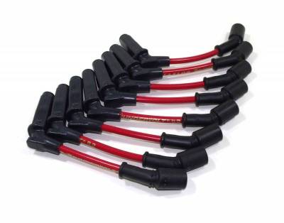 Ignition Wire and Related Components - Spark Plug Wire Set - Taylor Cable - Thundervolt 8.2 custom 8 cyl red - 82244