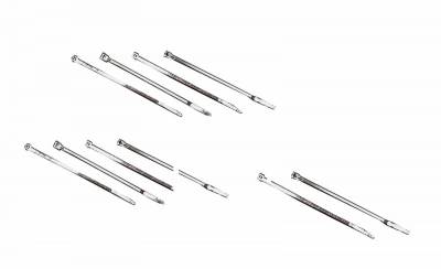 Wire, Cable and Related Components - Cable Tie - Taylor Cable - Tie Strap; 4in silver chrome - 42978