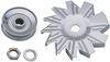 Trans-Dapt Performance Alternator Fan/Pulley Kit; Single Groove; GM and Ford (pass. cars only)-CHROME 9446
