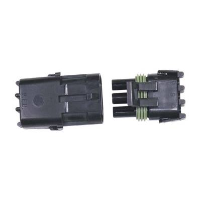 Electrical Connectors - Ignition Coil Connector - MSD - Connector, 3-Pin Weathertight, 1/Card - 8172