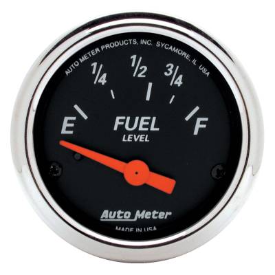 Instrument Panel - Fuel Level Gauge - AutoMeter - GAUGE, FUEL LEVEL, 2 1/16", 73OE TO 10OF, ELEC, DESIGNER BLACK - 1423