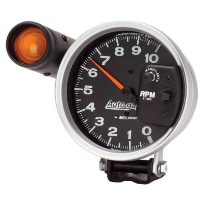 AutoMeter - GAUGE, TACHOMETER, 5", 10K RPM, PEDESTAL W/ EXT. SHIFT-LITE, BLACK, AUTO GAGE - 233904 - Image 2