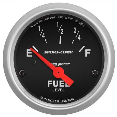 Instrument Panel - Fuel Level Gauge - AutoMeter - GAUGE, FUEL LEVEL, 2 1/16", 0OE TO 90OF, ELEC, SPORT-COMP - 3314