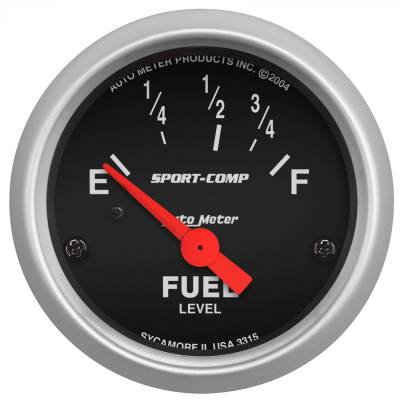 Instrument Panel - Fuel Level Gauge - AutoMeter - GAUGE, FUEL LEVEL, 2 1/16", 73OE TO 10OF, ELEC, SPORT-COMP - 3315