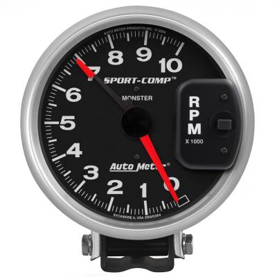 AutoMeter - GAUGE, TACHOMETER, 5", 10K RPM, PEDESTAL W/ RED LINE, SPORT-COMP - 3900 - Image 1