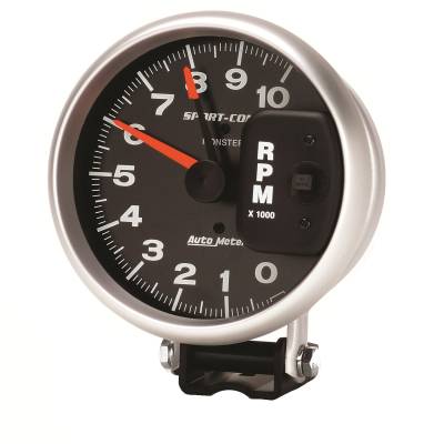 AutoMeter - GAUGE, TACHOMETER, 5", 10K RPM, PEDESTAL W/ RED LINE, SPORT-COMP - 3900 - Image 3