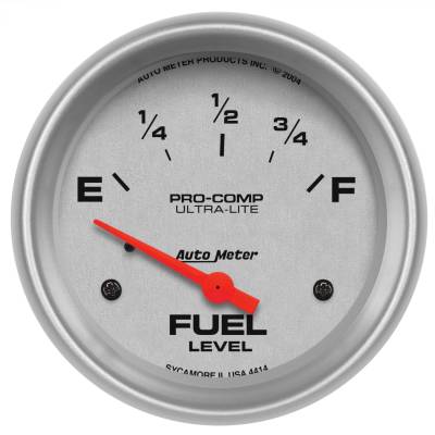 Instrument Panel - Fuel Level Gauge - AutoMeter - GAUGE, FUEL LEVEL, 2 5/8", 0OE TO 90OF, ELEC, ULTRA-LITE - 4414