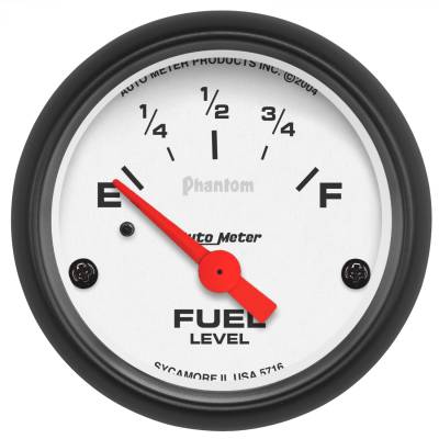 Instrument Panel - Fuel Level Gauge - AutoMeter - GAUGE, FUEL LEVEL, 2 1/16", 240OE TO 33OF, ELEC, PHANTOM - 5716