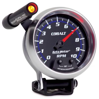 AutoMeter - GAUGE, TACHOMETER, 3 3/4", 10K RPM, PEDESTAL W/ EXT. QUICK-LITE, COBALT - 6290 - Image 2