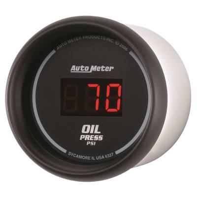 AutoMeter - GAUGE, OIL PRESSURE, 2 1/16", 100PSI, DIGITAL, BLACK DIAL W/ RED LED - 6327 - Image 2