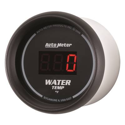 AutoMeter - GAUGE, WATER TEMP, 2 1/16", 340?F, DIGITAL, BLACK DIAL W/ RED LED - 6337 - Image 2
