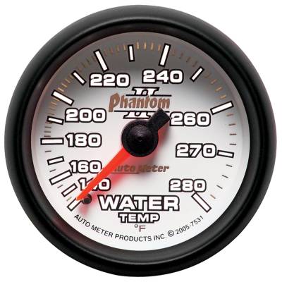 AutoMeter - GAUGE, WATER TEMP, 2 1/16", 140-280?F, MECHANICAL, PHANTOM II - 7531 - Image 2