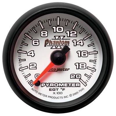 AutoMeter - GAUGE, PYROMETER (EGT), 2 1/16", 2000?F, DIGITAL STEPPER MOTOR, PHANTOM II - 7545 - Image 2
