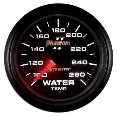 AutoMeter - GAUGE, WATER TEMP, 2 1/16", 100-260?F, DIGITAL STEPPER MOTOR, PHANTOM II - 7555 - Image 2