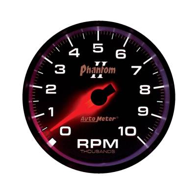 AutoMeter - GAUGE, TACHOMETER, 3 3/8", 10K RPM, IN-DASH, PHANTOM II - 7597 - Image 2