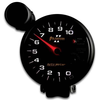AutoMeter - GAUGE, TACHOMETER, 5", 10K RPM, PEDESTAL W/ EXT. SHIFT-LITE, PHANTOM II - 7599 - Image 3